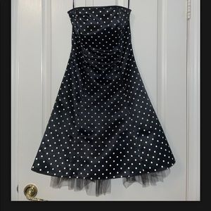 Strapless Jessica McClintock Polka Dot Dress